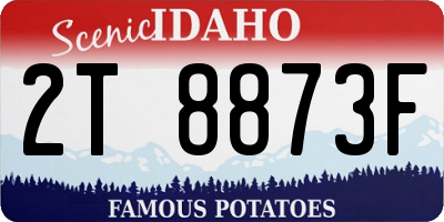 ID license plate 2T8873F