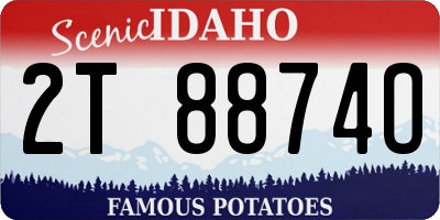 ID license plate 2T8874O