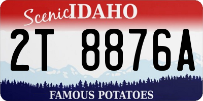 ID license plate 2T8876A