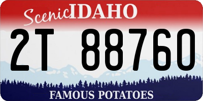ID license plate 2T8876O