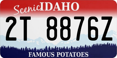 ID license plate 2T8876Z