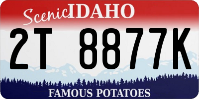 ID license plate 2T8877K