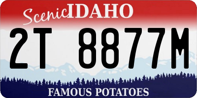 ID license plate 2T8877M