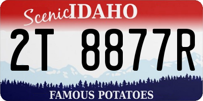 ID license plate 2T8877R
