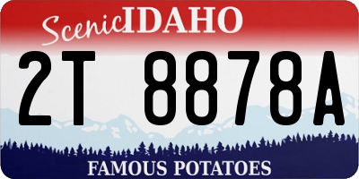 ID license plate 2T8878A