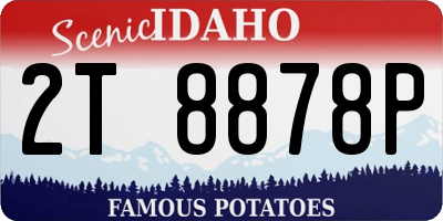 ID license plate 2T8878P