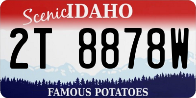 ID license plate 2T8878W