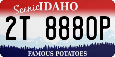 ID license plate 2T8880P