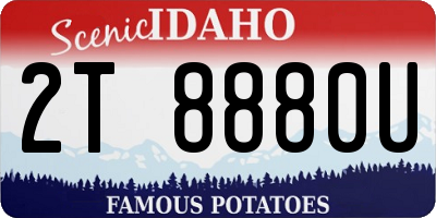 ID license plate 2T8880U