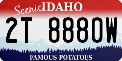 ID license plate 2T8880W