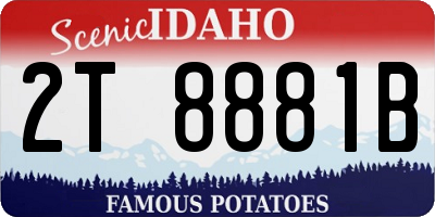 ID license plate 2T8881B