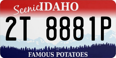 ID license plate 2T8881P
