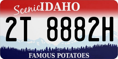 ID license plate 2T8882H