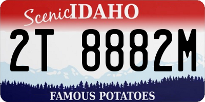 ID license plate 2T8882M