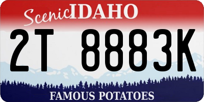 ID license plate 2T8883K