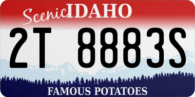 ID license plate 2T8883S