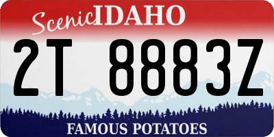 ID license plate 2T8883Z