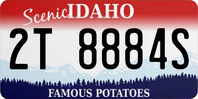 ID license plate 2T8884S