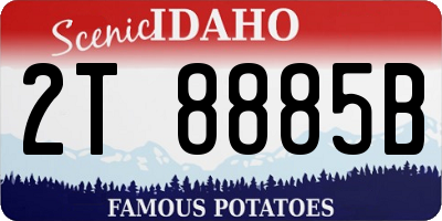 ID license plate 2T8885B