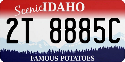 ID license plate 2T8885C