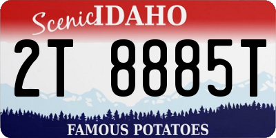 ID license plate 2T8885T