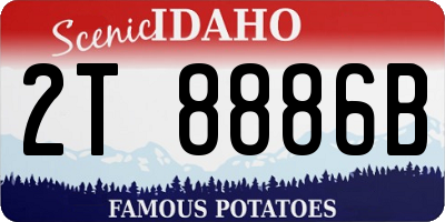 ID license plate 2T8886B