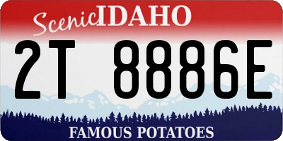 ID license plate 2T8886E