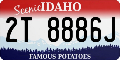 ID license plate 2T8886J