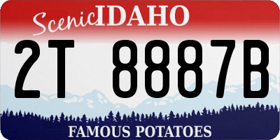 ID license plate 2T8887B