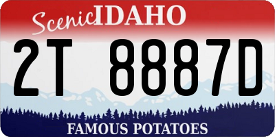 ID license plate 2T8887D