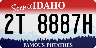 ID license plate 2T8887H