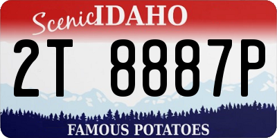 ID license plate 2T8887P