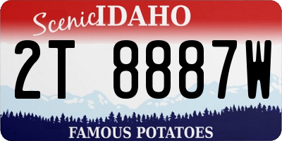 ID license plate 2T8887W