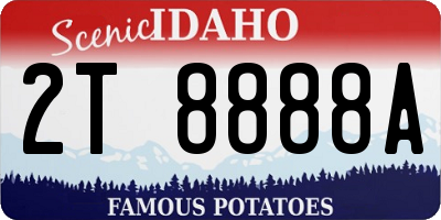 ID license plate 2T8888A