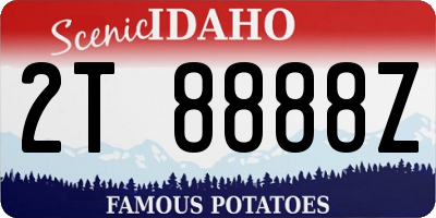 ID license plate 2T8888Z