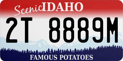 ID license plate 2T8889M