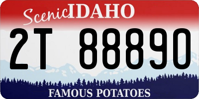 ID license plate 2T8889O