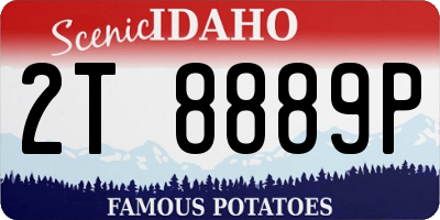 ID license plate 2T8889P