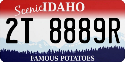 ID license plate 2T8889R