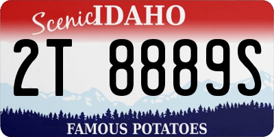 ID license plate 2T8889S