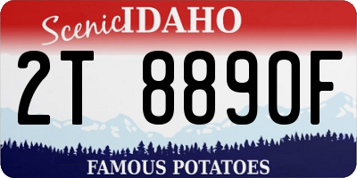 ID license plate 2T8890F