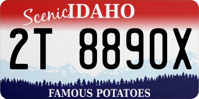 ID license plate 2T8890X