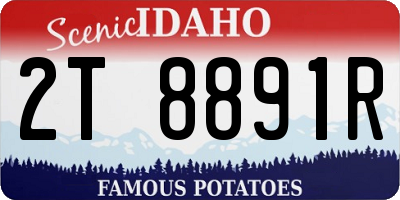 ID license plate 2T8891R