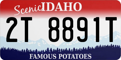 ID license plate 2T8891T