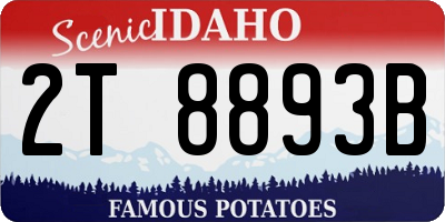 ID license plate 2T8893B