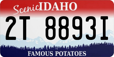 ID license plate 2T8893I