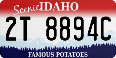 ID license plate 2T8894C