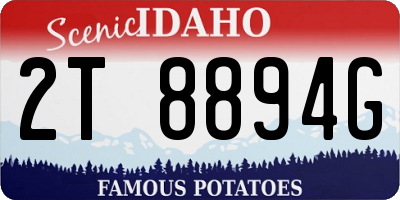 ID license plate 2T8894G