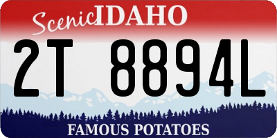 ID license plate 2T8894L