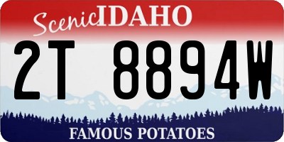 ID license plate 2T8894W